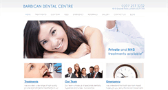 Desktop Screenshot of barbicandentalcentre.com